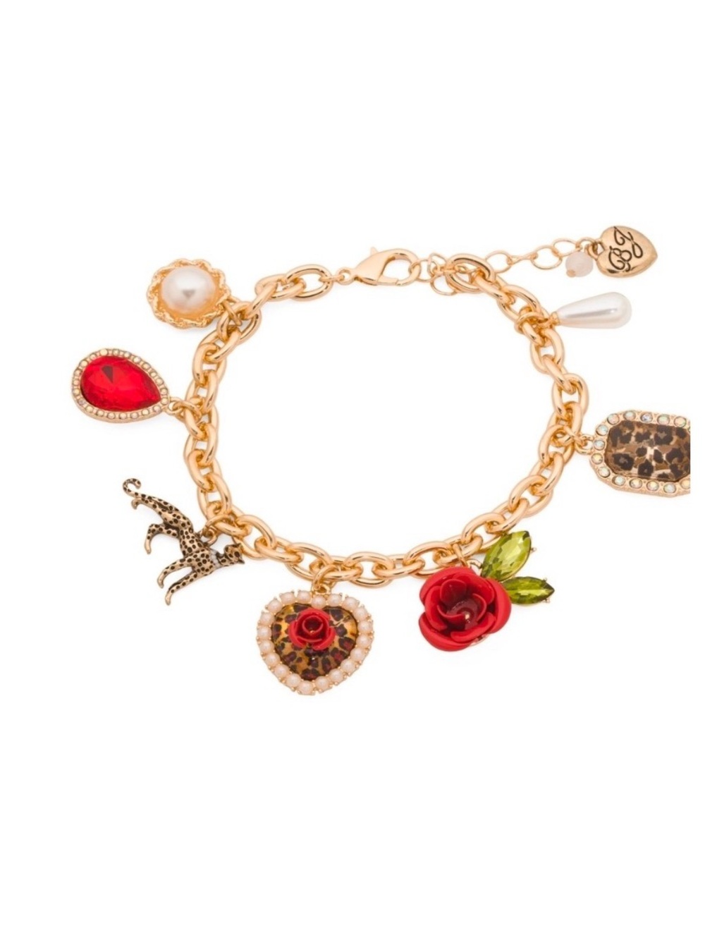 NWT ⚜️♥️⚜️ Betsey Johnson multi-charm statement Bracelet
